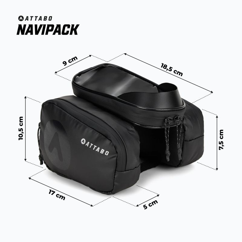 Torba rowerowa na ramę ATTABO NaviPack czarny 9