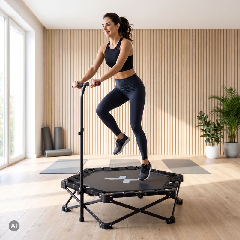 Trampolina XTREXO Hop&Side składana czarny 3