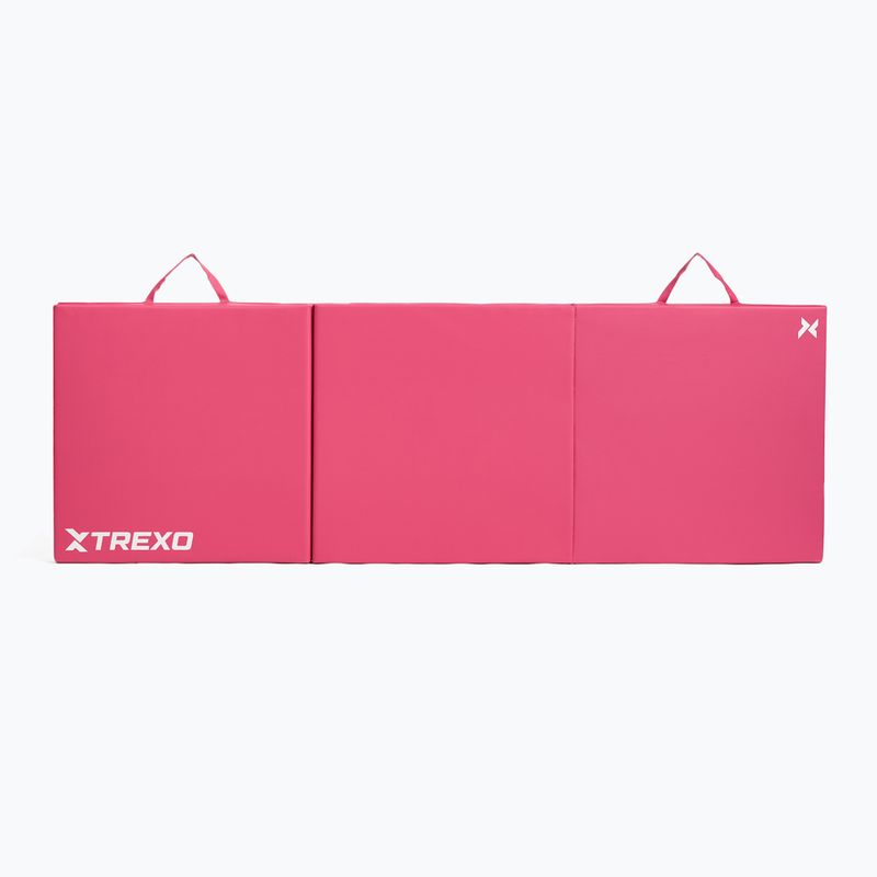 Materac gimnastyczny TREXO składany 180 x  60 x 5 cm różowy 6