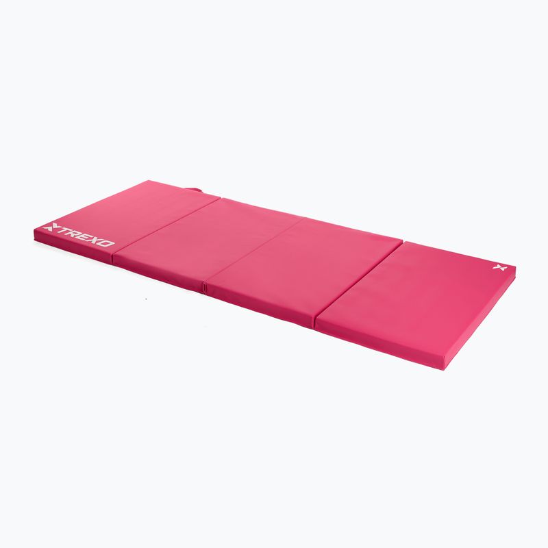 Materac gimnastyczny TREXO składany 195 x 80 x 5 cm różowy 2