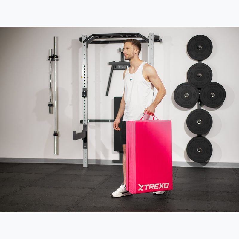 Materac gimnastyczny XTREXO składany 195 x 80 x 5 cm różowy 13