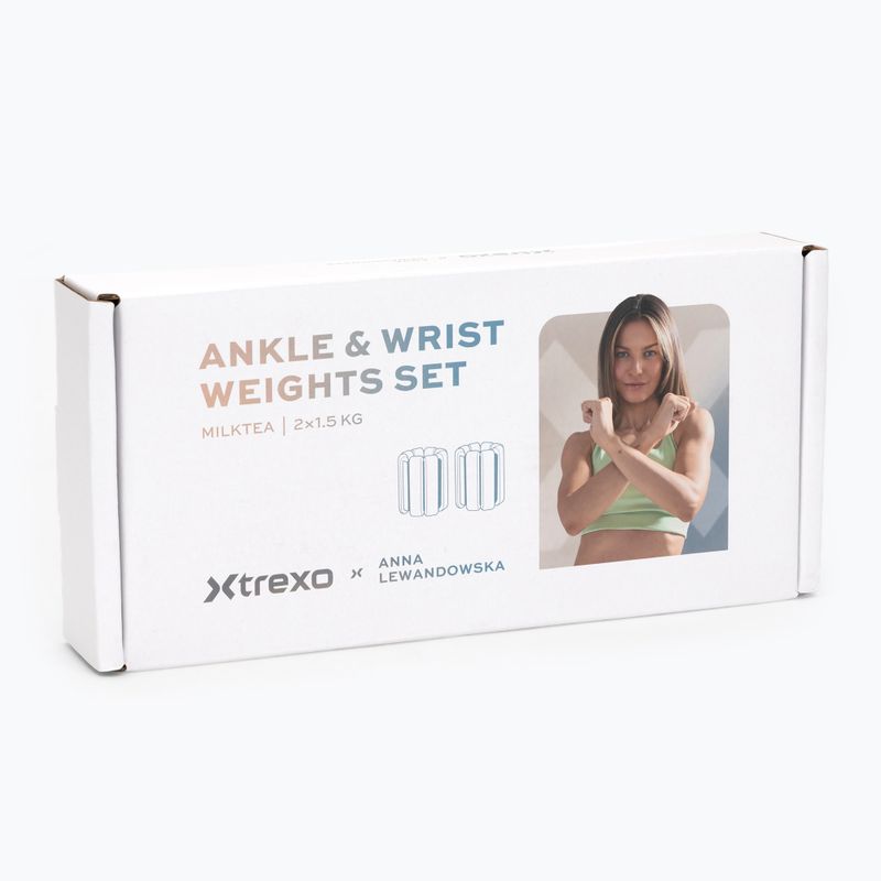 Obciążniki na kostki i nadgarstki XTREXO x Anna Lewandowska Bangles 215 2 x 1.5  kg brązowy 9