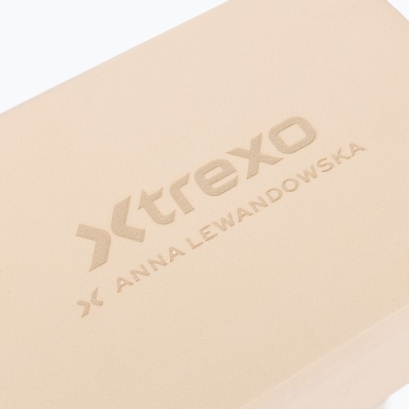 Kostka do jogi XTREXO x Anna Lewandowska beżowy 6