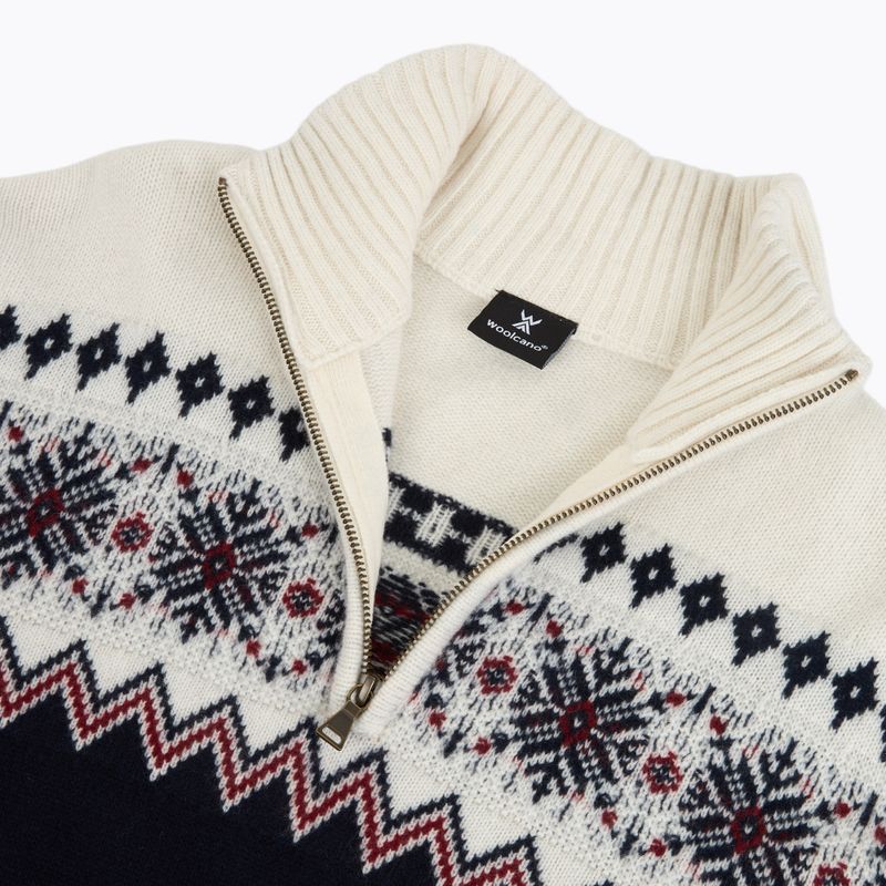 Sweter męski WOOLCANO SWT1091 merino granatowy 3