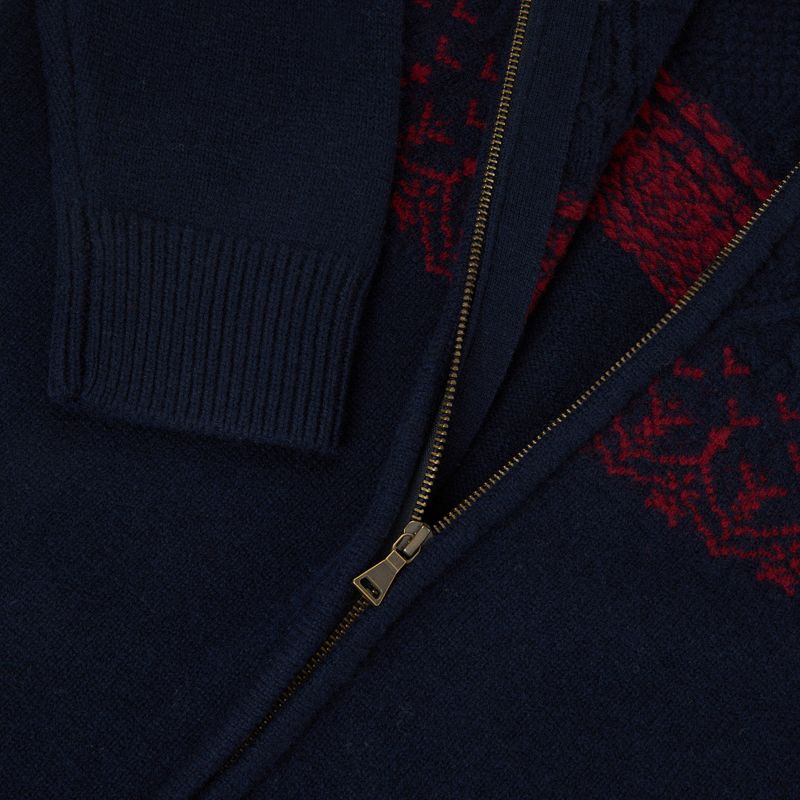 Sweter męski WOOLCANO SWT1093 merino granatowy 4