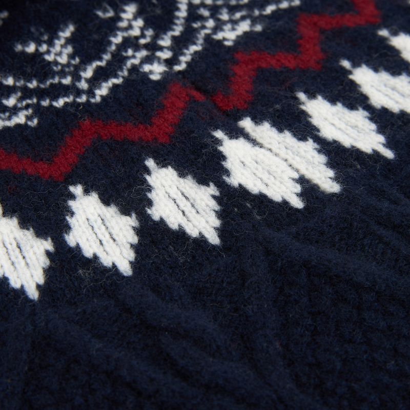 Sweter męski WOOLCANO SWT1093 merino granatowy 5