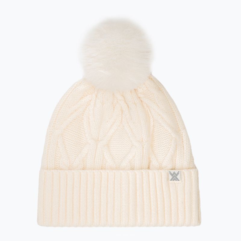 Czapka damska WOOLCANO HAT1100 100% wełna beżowy