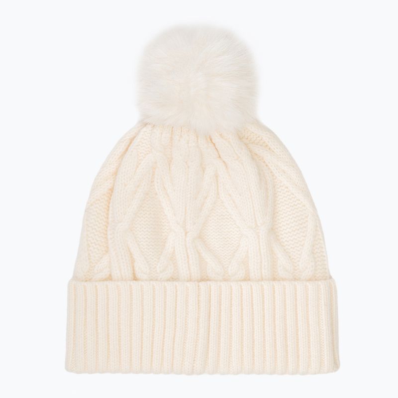 Czapka damska WOOLCANO HAT1100 100% wełna beżowy 2