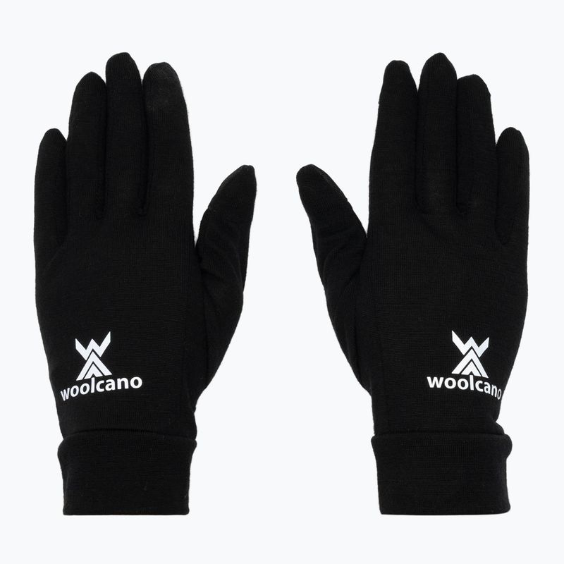 Rękawiczki dziecięce WOOLCANO GLV1104 100% merino czarny 2