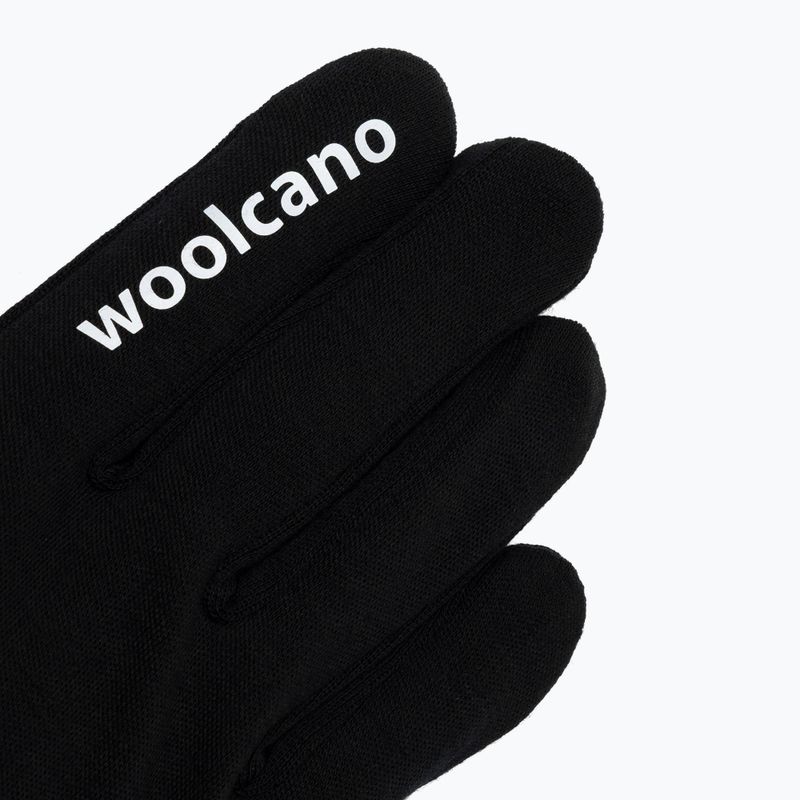 Rękawiczki WOOLCANO GLV1106 100% merino czarny 4