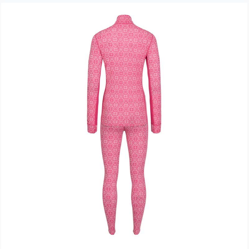 Komplet bielizny termoaktywnej damskiej WOOLCANOSET1121 100% merino różowy 2