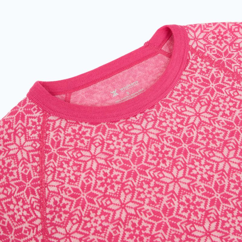 Komplet bielizny termoaktywnej damskiej WOOLCANO SET1109 100% merino różowy 6