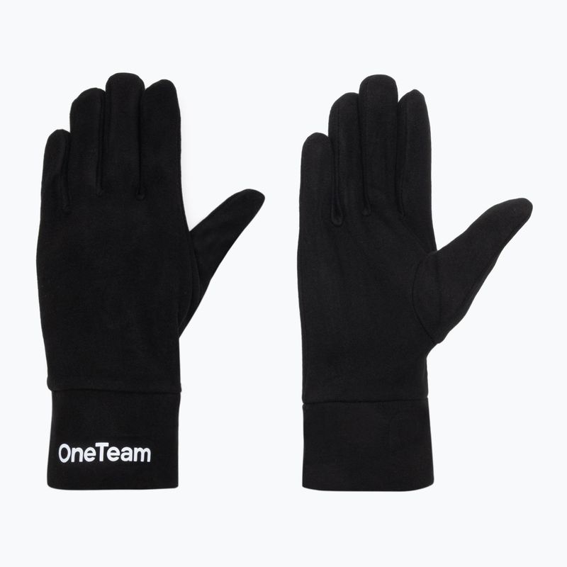 Rękawiczki piłkarskie dzieciece OneTeam BALEY GLOVES czarny