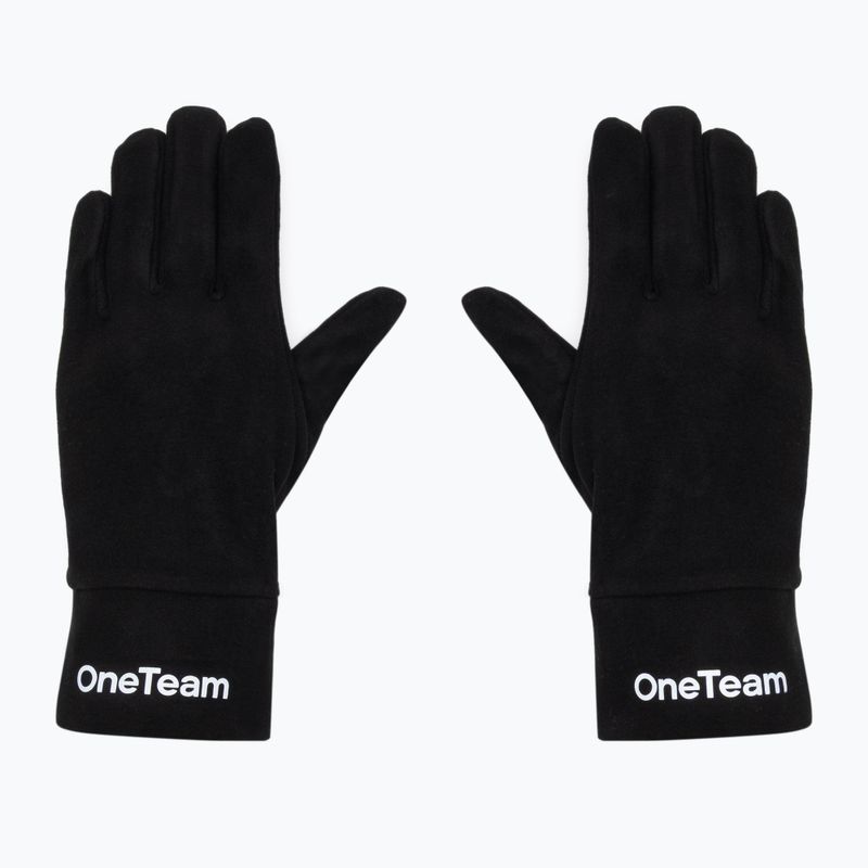 Rękawiczki piłkarskie dzieciece OneTeam BALEY GLOVES czarny 2