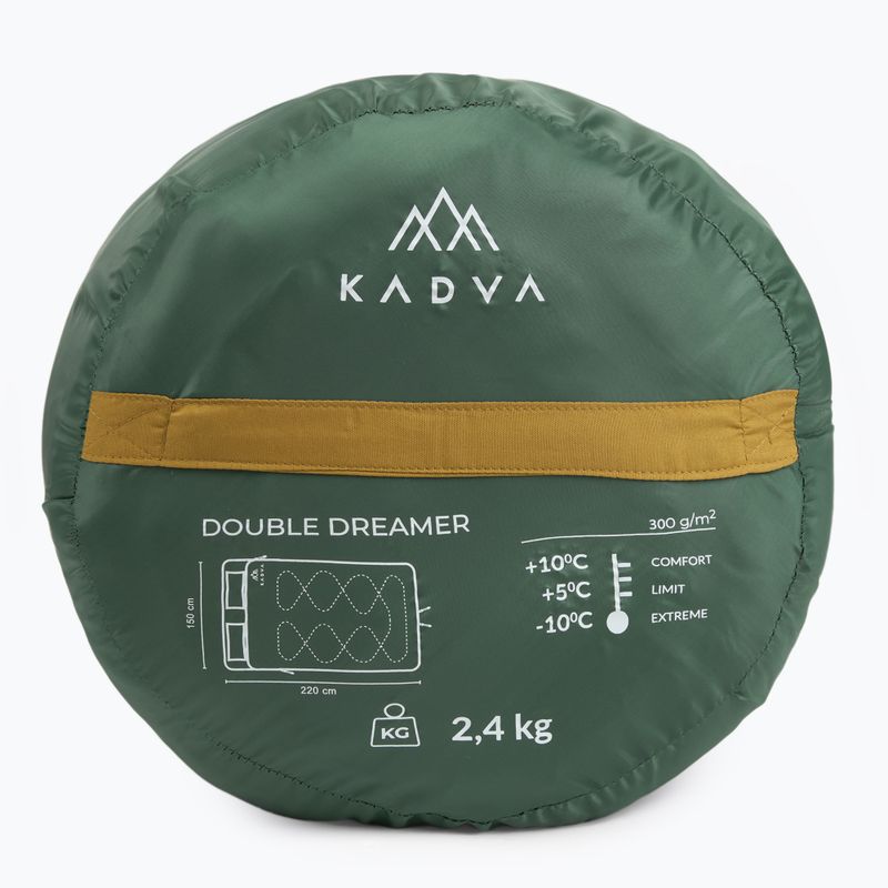 Śpiwór dwuosobowy KADVA Double dream zielony 10
