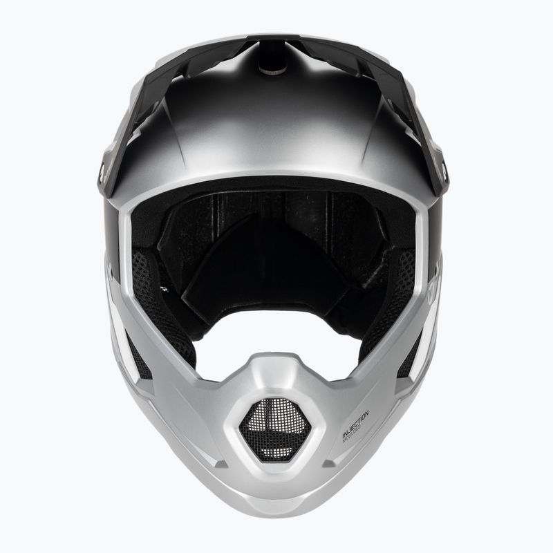 Kask rowerowy ATTABO State 1.0 full face srebrny 2