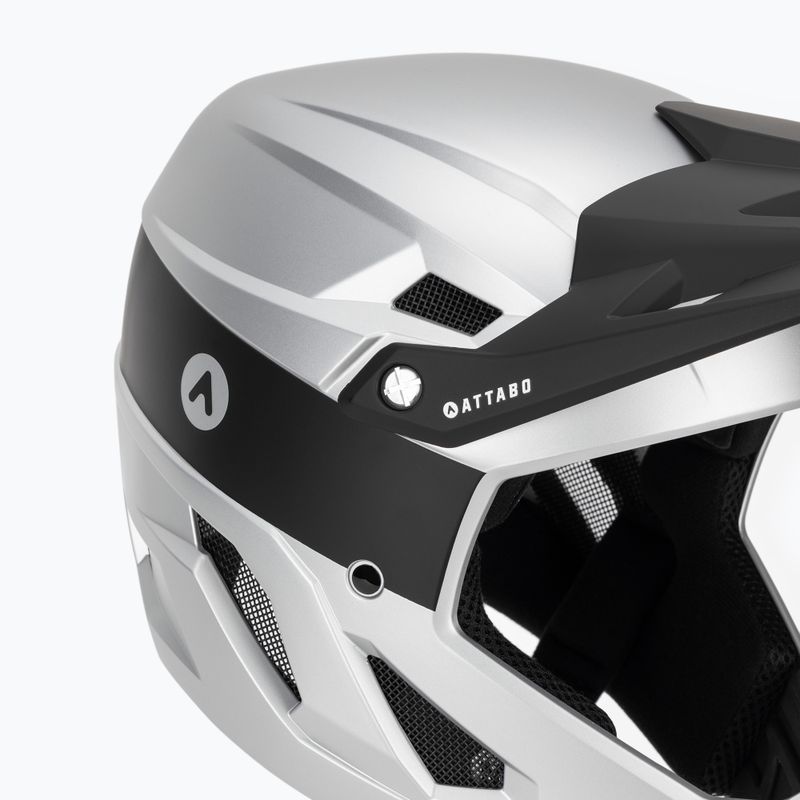 Kask rowerowy ATTABO State 1.0 full face srebrny 7