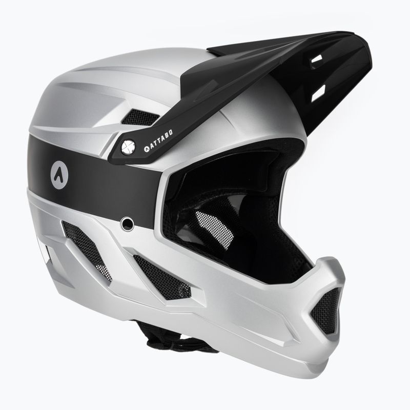 Kask rowerowy ATTABO State 1.0 full face srebrny 9