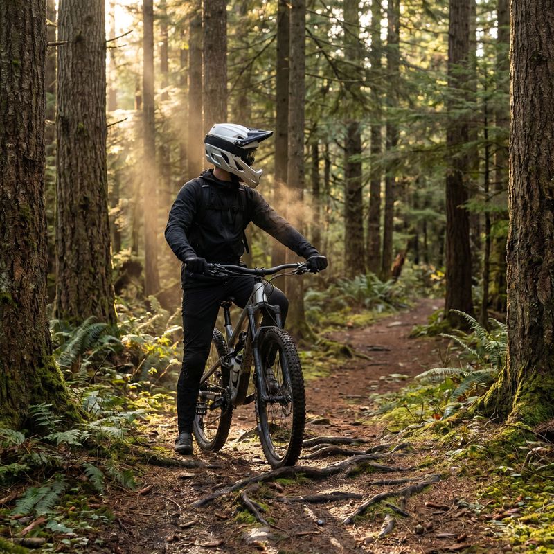 Kask rowerowy ATTABO State 1.0 full face srebrny 13