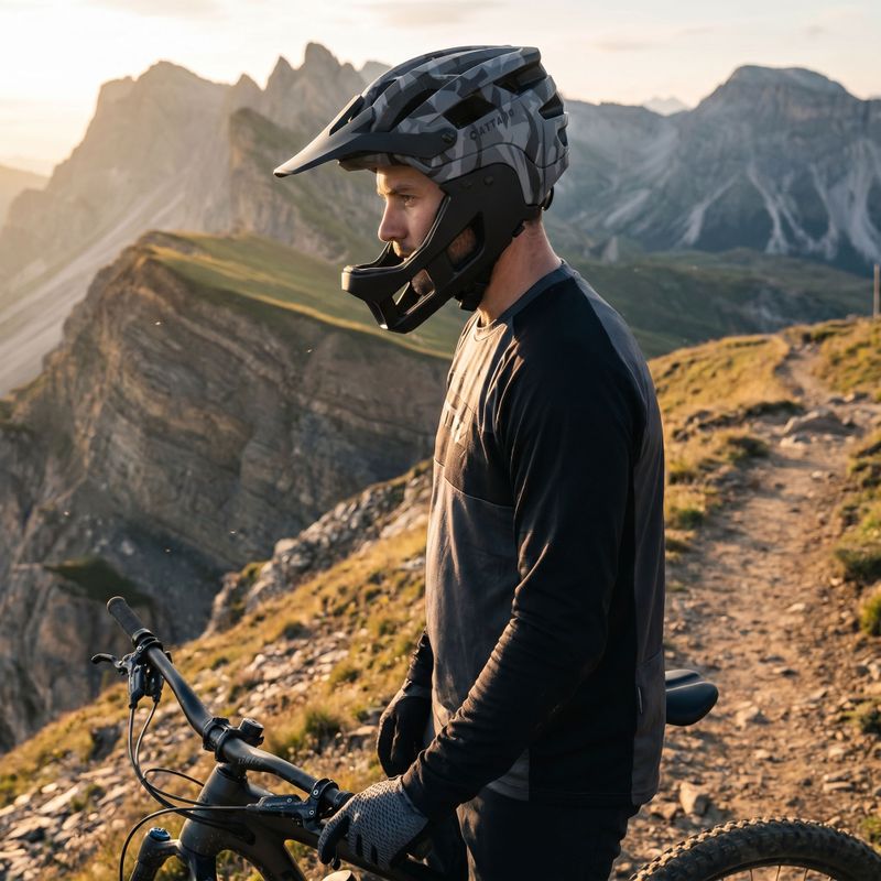 Kask rowerowy ATTABO State 2.0 full face szary 12