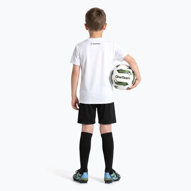 Komplet piłkarski dziecięcy OneTeam Precision Set koszulka i spodenki biały 3