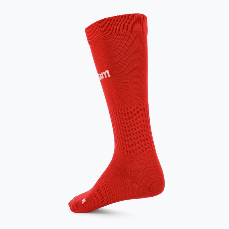 Skarpety piłkarskie dziecięce OneTeam Precision football socks zestaw 2-pack czerwony 2
