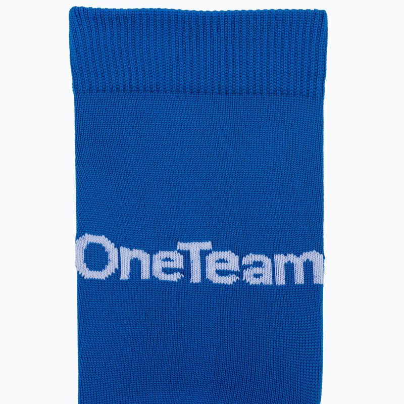 Skarpety piłkarskie dziecięce OneTeam Precision football socks zestaw 2-pack niebieski 3