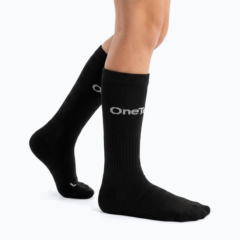 Skarpety piłkarskie OneTeam Precision football socks zestaw 2-pack czarny 2