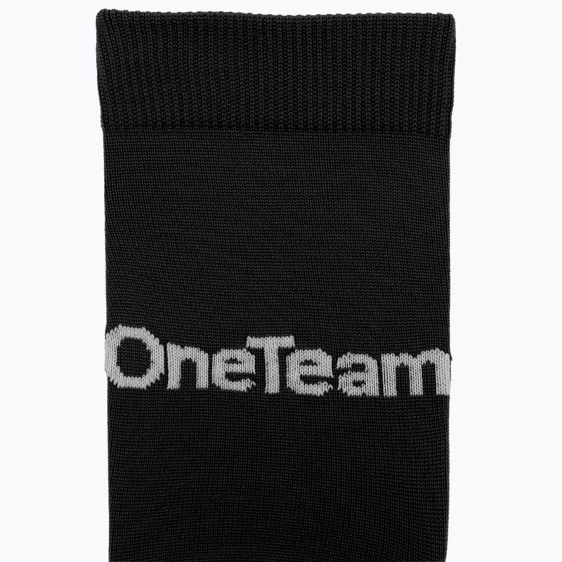 Skarpety piłkarskie dziecięce OneTeam Precision football socks zestaw 2-pack czarny 3