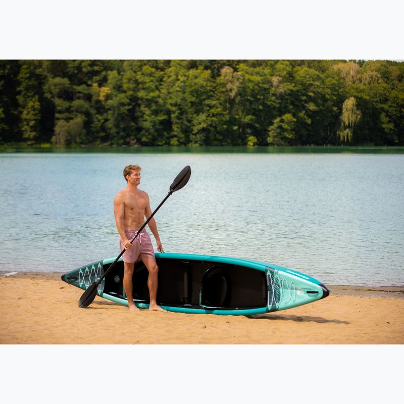 Kajak pompowany wysokociśnieniowy 2-osobowy AQUASTIC Cortez 13'9" 420 cm zielony 17