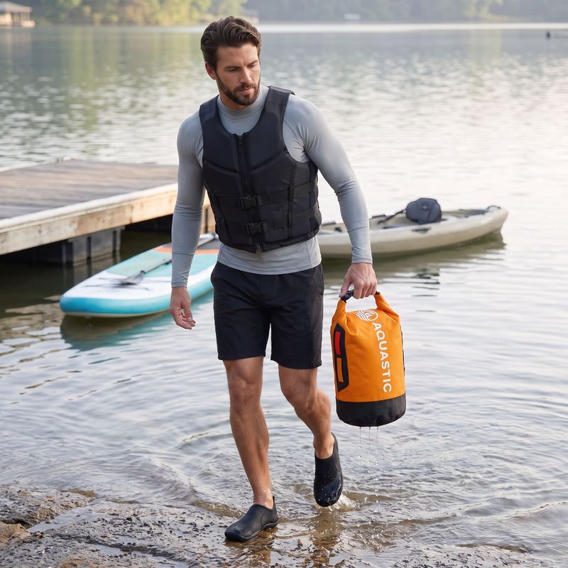 Worek wodoszczelny AQUASTIC Dry Bag 8 l Nylon/TPU pomarańczowy 5