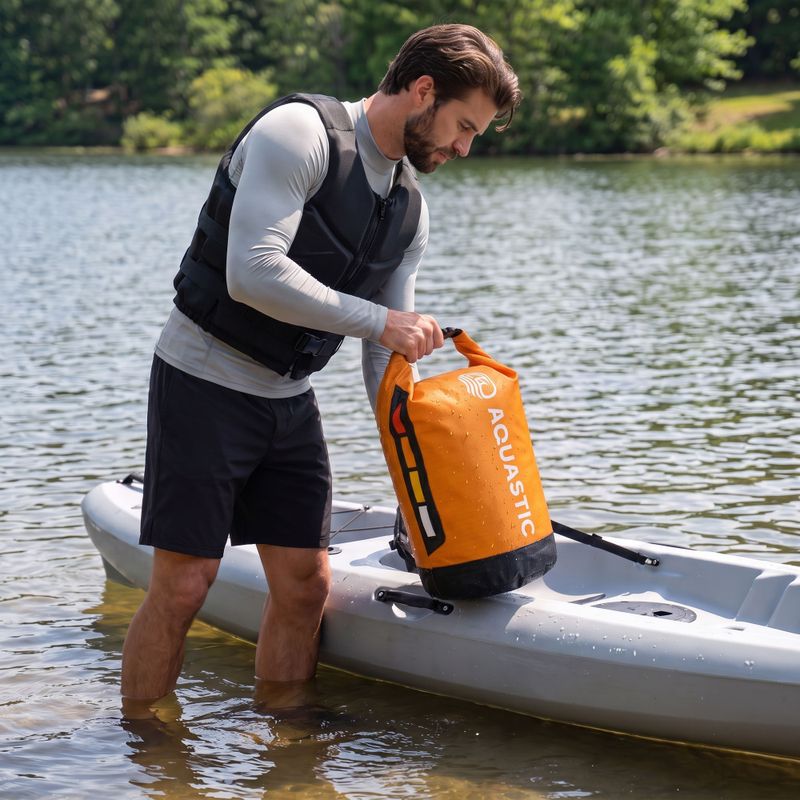 Worek wodoszczelny AQUASTIC Dry Bag 20 l Nylon/TPU pomarańczowy 2