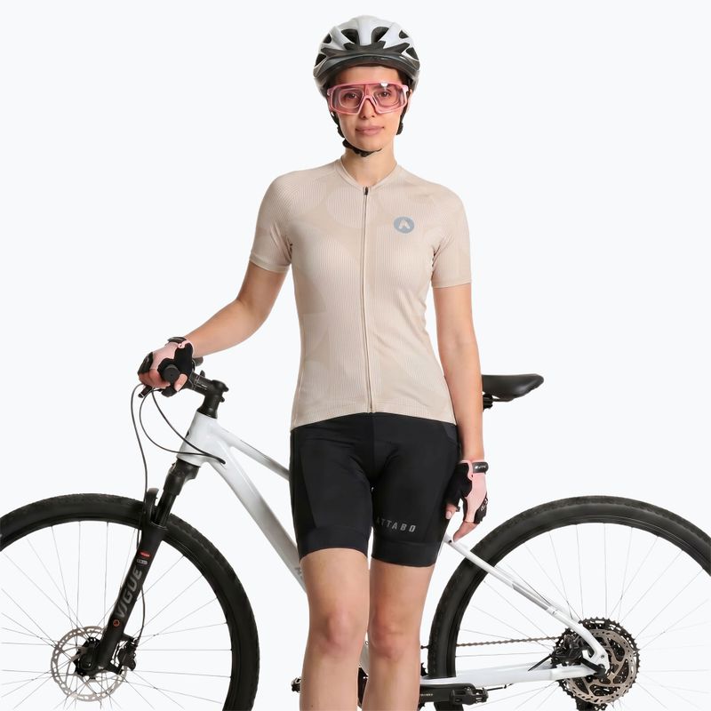 Koszulka rowerowa damska ATTABO Vites WMNS beżowy 5