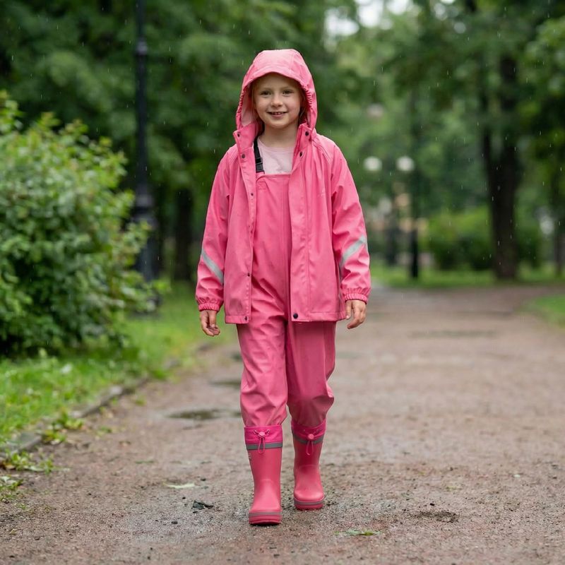 Kalosze dziecięce KADVA PuddleProof JR z elementami odblaskowymi różowy 3
