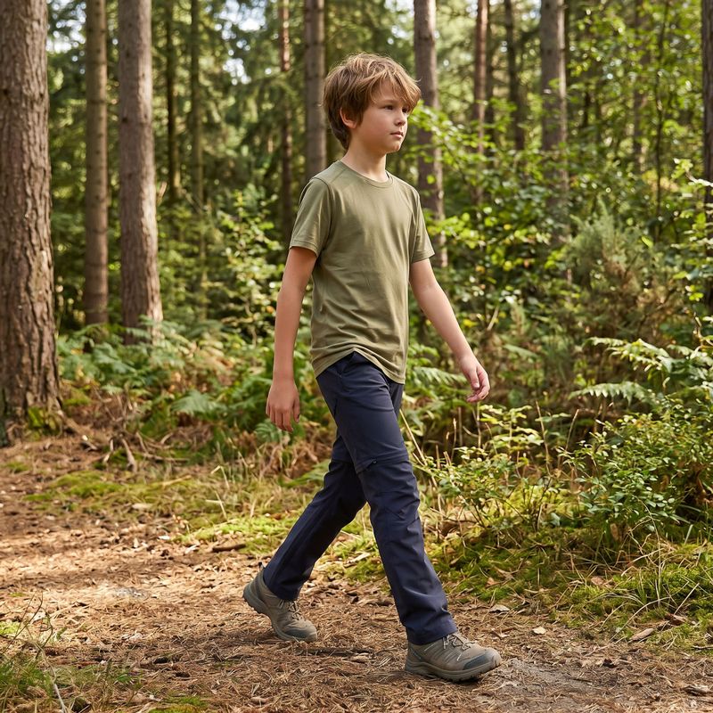 Spodnie dziecięce trekkingowe KADVA BaseMove 2in1 odpinana nogawka granatowy 15