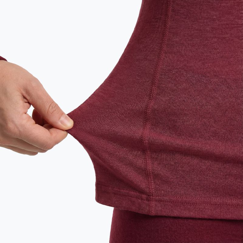 Komplet bielizny termoaktywnej damskiej WOOLCANO Merino SET0543 bordowy 7