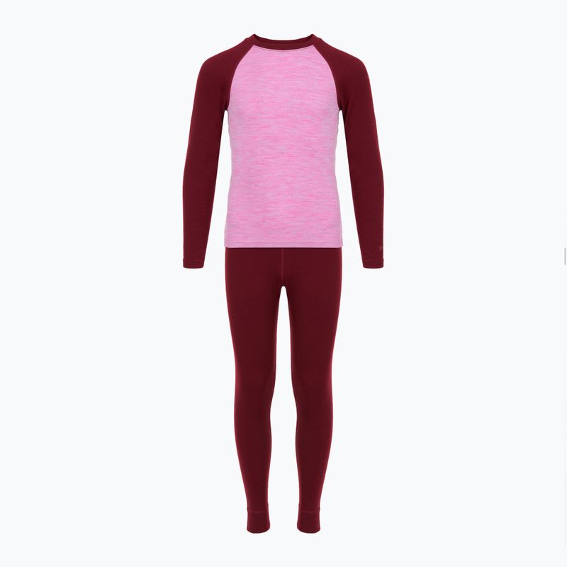 Komplet bielizny termoaktywnej dziecięcej WOOLCANO Merino SET0982 fioletowy 8
