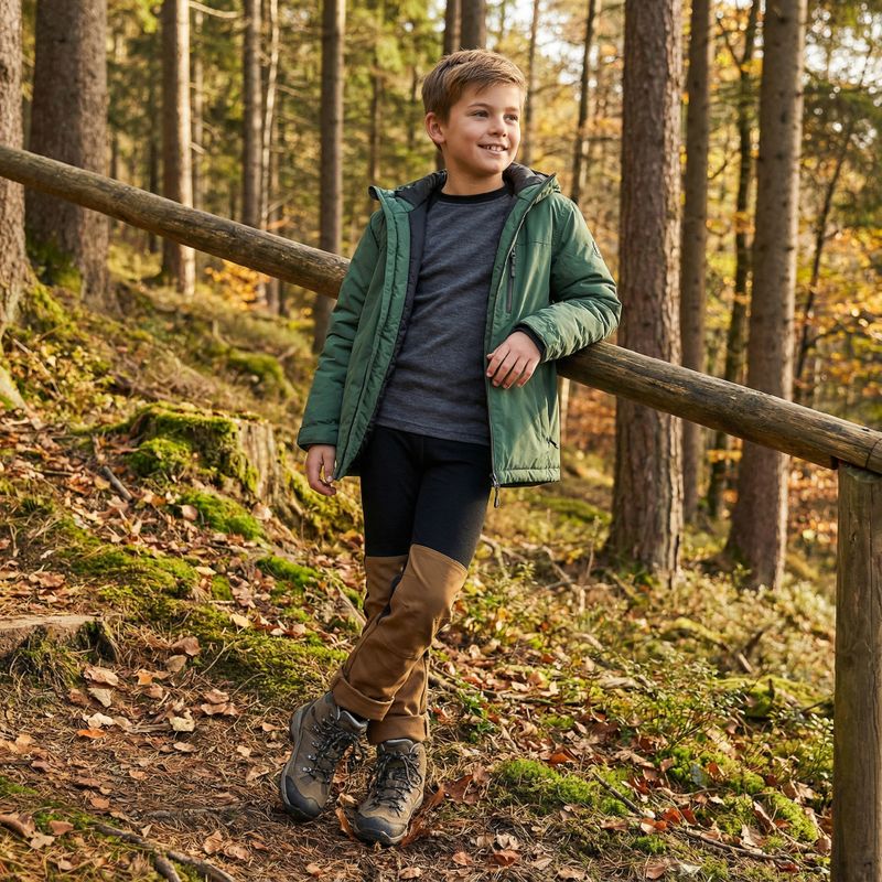 Komplet bielizny termoaktywnej dziecięcej WOOLCANO Merino SET0982 szary 7