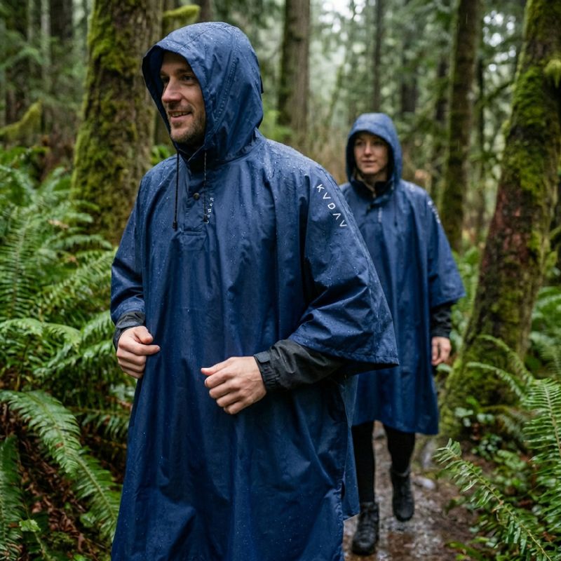 Peleryna przeciwdeszczowa KADVA AquaDefend membrana 5000 granatowy 5