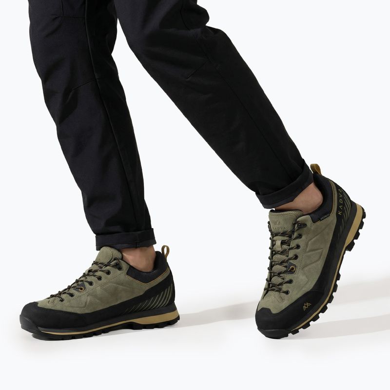 Buty trekkingowe męskie KADVA NEVRA WP niskie skórzane zielony 3