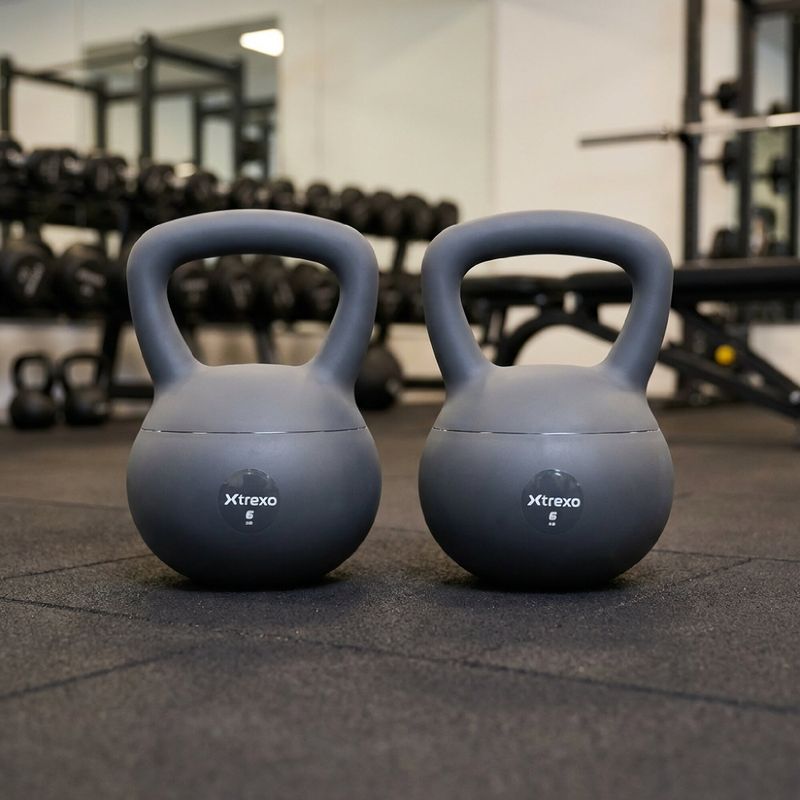 Kettlebell miękki XTREXO 6 kg szary 5