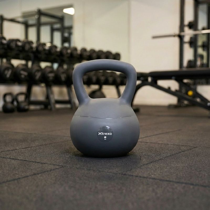 Kettlebell miękki XTREXO 8 kg szary 5