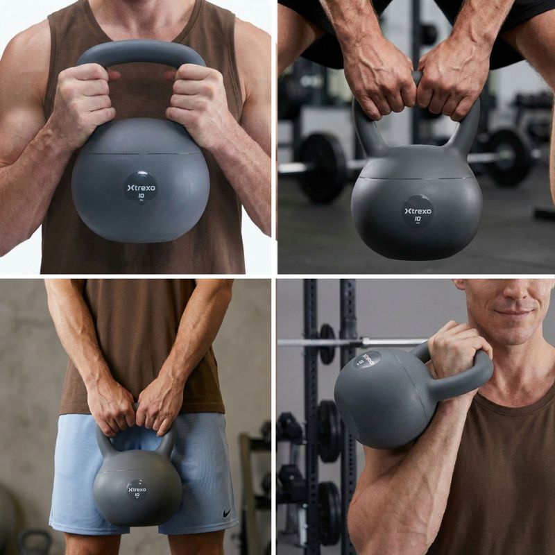 Kettlebell miękki XTREXO 10 kg szary 6