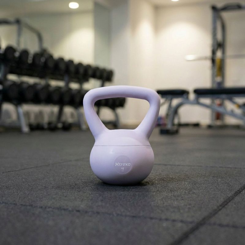 Kettlebell miękki XTREXO 4 kg fioletowy 5