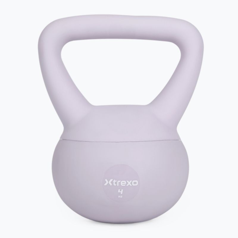 Kettlebell SOFT XTREXO 4 kg fioletowy