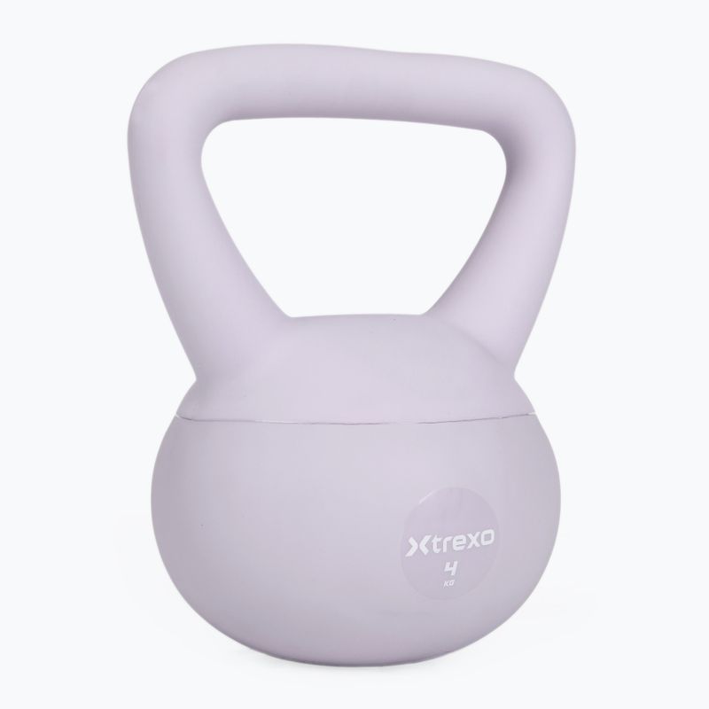 Kettlebell miękki XTREXO 4 kg fioletowy 7
