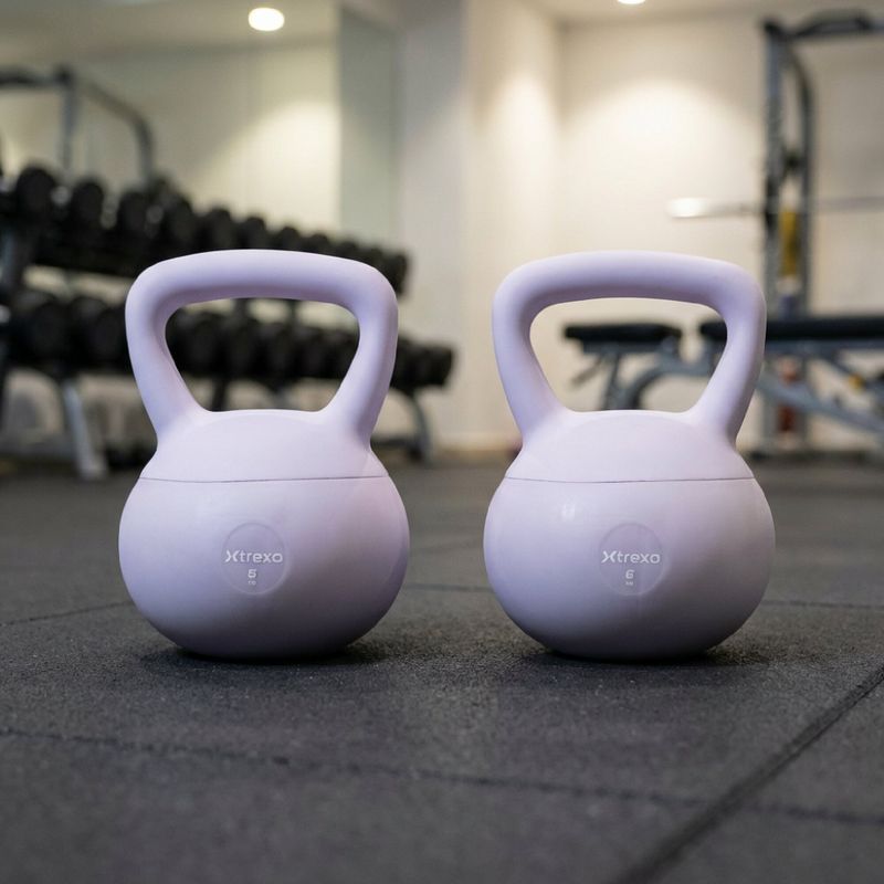Kettlebell miękki XTREXO 6 kg fioletowy 5