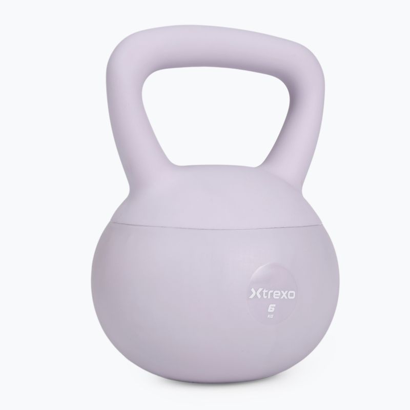 Kettlebell miękki XTREXO 6 kg fioletowy 7