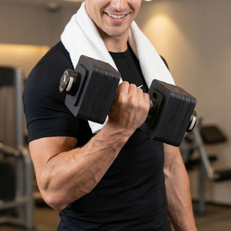 Hantel regulowany XTREXO 23 kg czarny 3