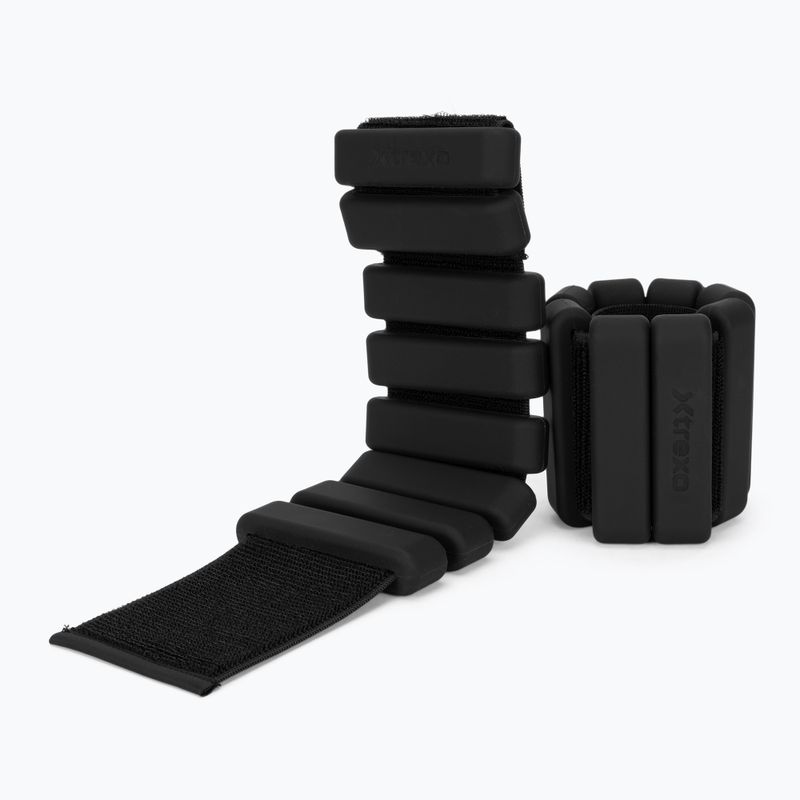 Obciążniki na kostki i nadgarstki XTREXO SCULPT 2 x 1 kg czarny 3